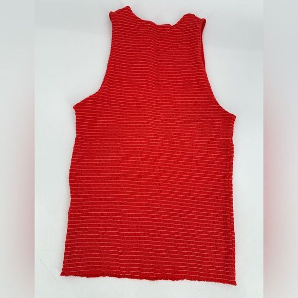 Nation LTD Red Christine Smocked Bodycon Racerback Tank - Picture 6 of 10
